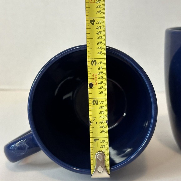 CORELLE Coordinates Stoneware Cup/Mugs Royal Deep Blue Set of 2 China Clean - Picture 8 of 11